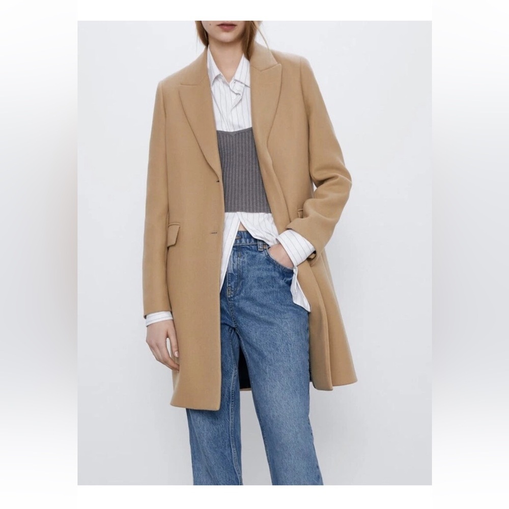 Zara Camel Tan Trench Coat
